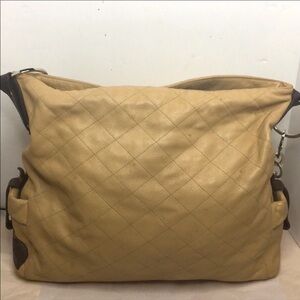My Flat in London Leather Quilted Hobo Bag